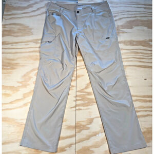 Columbia Omni-Shade Mens Outdoor Pants 38x32 Khaki Stretch Sun Protection Hiking